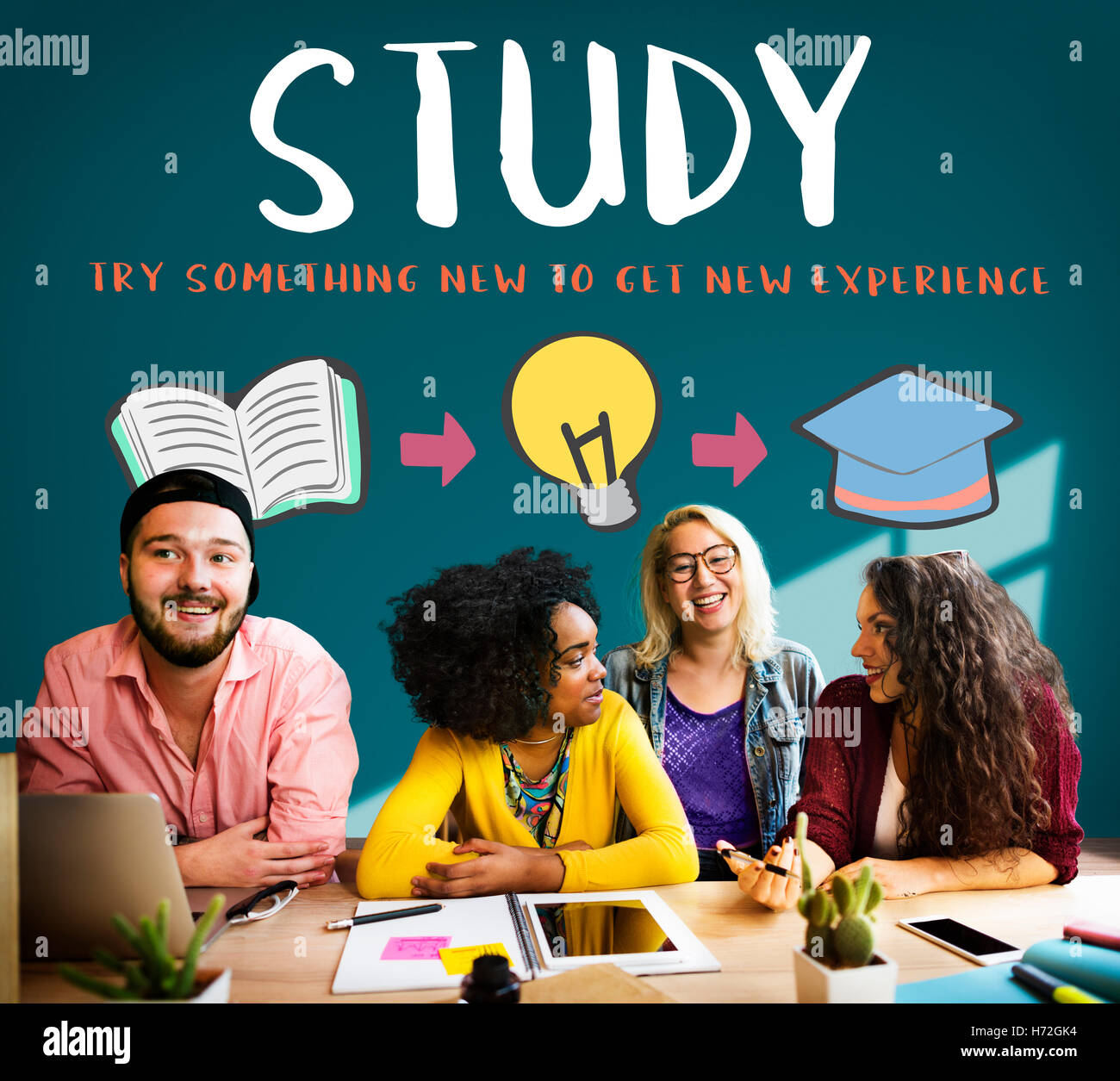 Conoscenza Lezione di apprendimento Concetto di studio Foto Stock