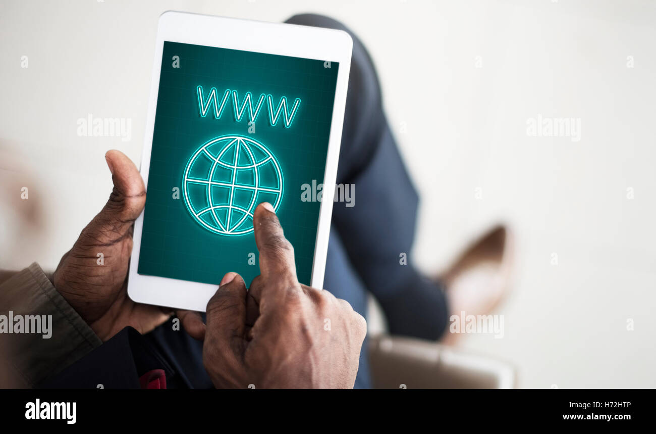Global Connessione in tutto il mondo mondo concetto internazionale Foto Stock