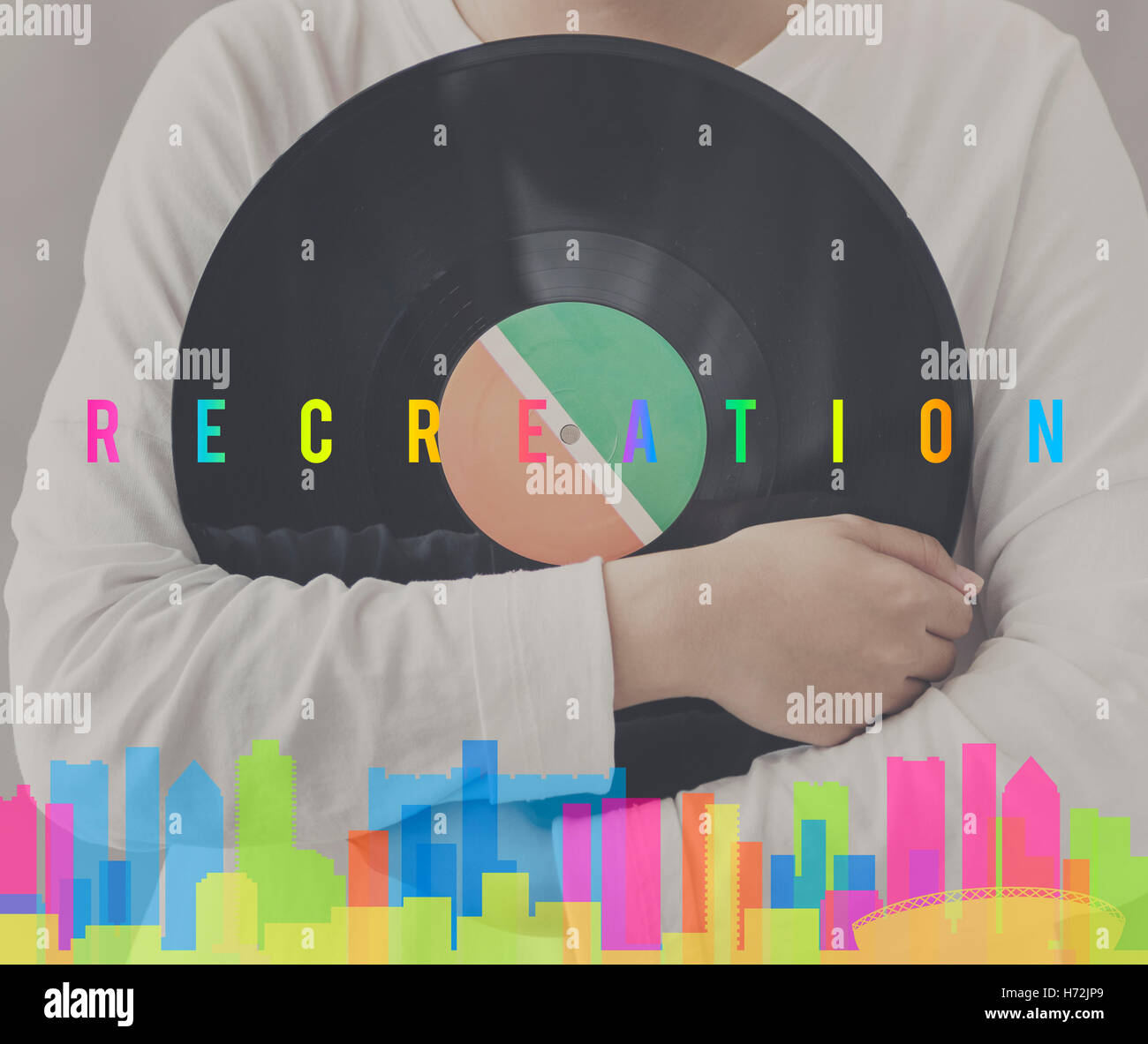 Hipster Chill Cityscape Urban Concept grafico Foto Stock