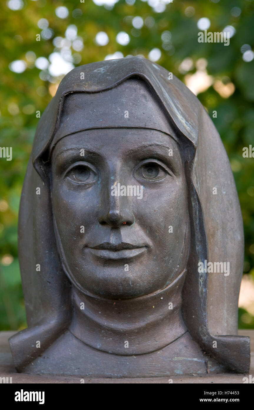 Busto di Suor Maria del Cuore Divino, nasce la contessa von Droste Vischering, 1863-1899, Madre Superiora a Porto, Portogallo Foto Stock