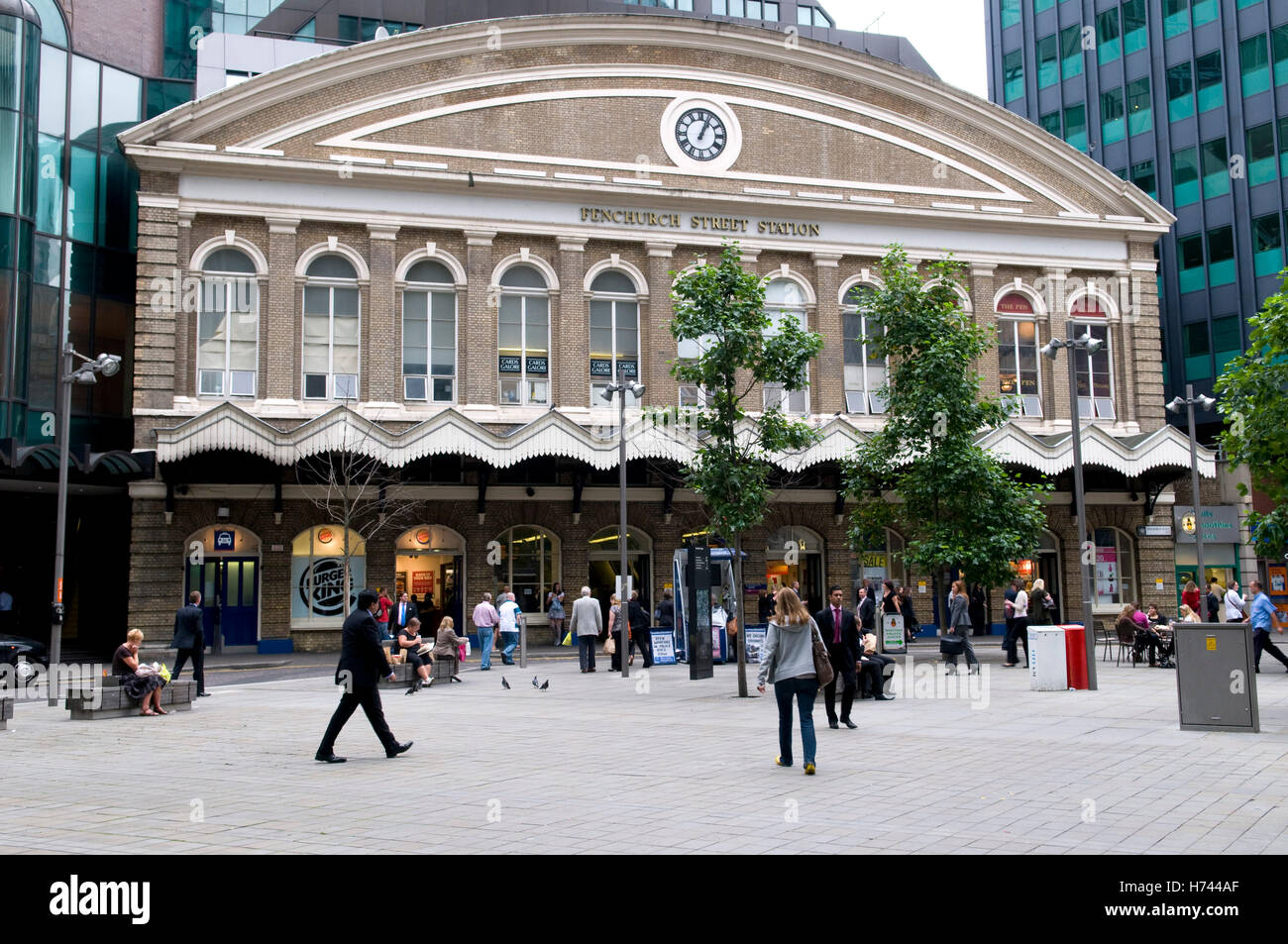 Fenchurch Street Station di Londra, Inghilterra, Regno Unito, Europa Foto Stock