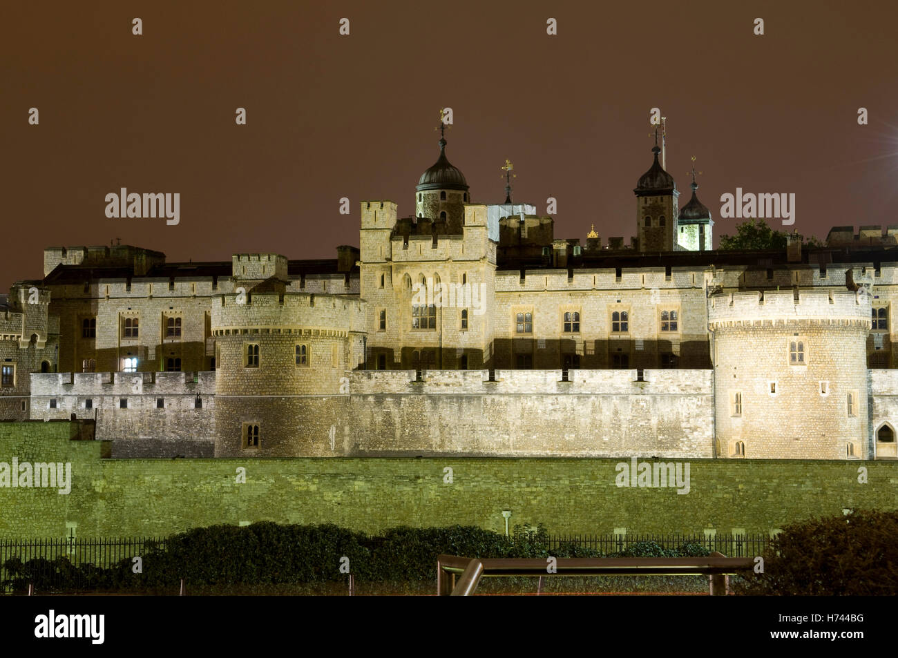 Torre di notte, Londra, Inghilterra, Regno Unito, Europa Foto Stock