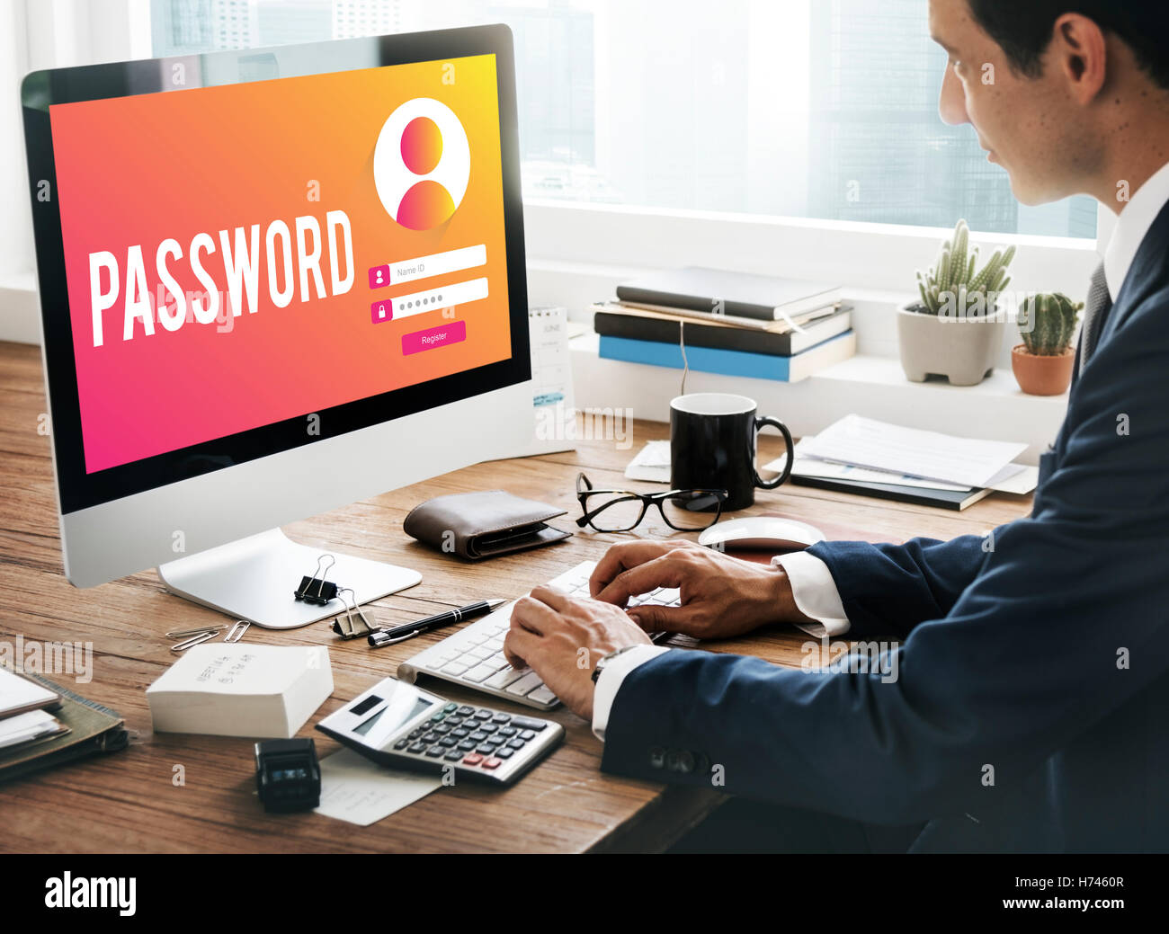 Password Accedi utente il concetto di privacy Foto Stock