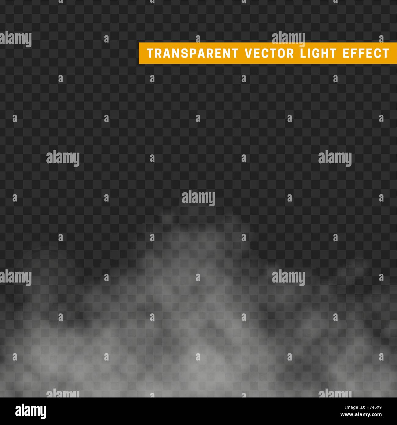 Nebbia o fumo trasparente isolato effetto speciale. L'effetto del vapore. Il gas volatile effetto. Nebula per la progettazione. L'effetto naturale o Illustrazione Vettoriale