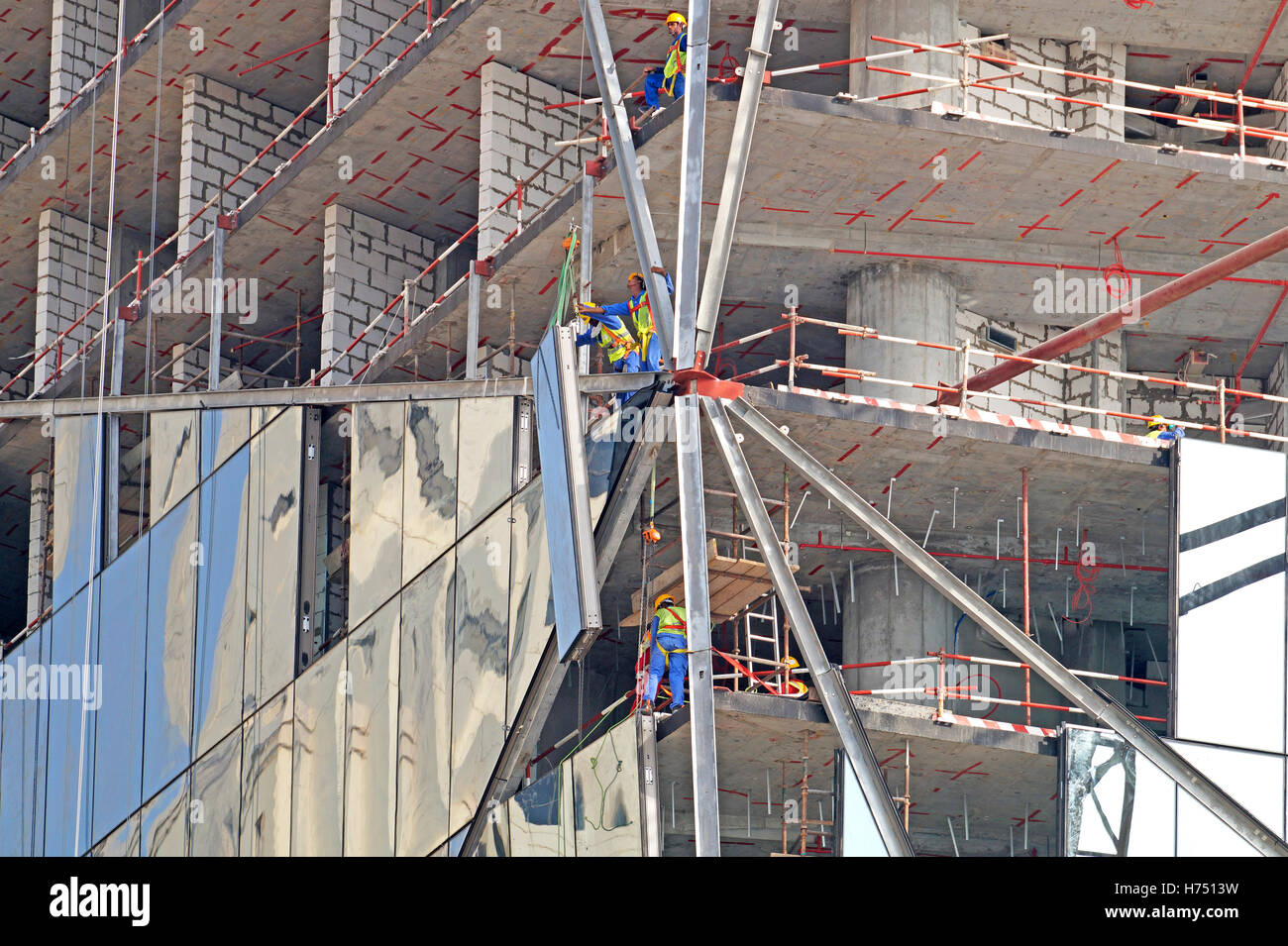 Dubai sito in costruzione e la costruzione Foto Stock