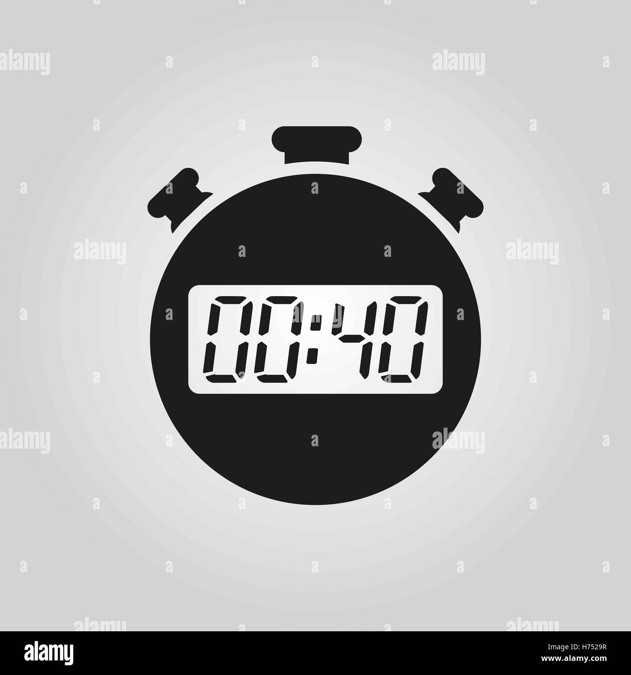 Il 40 secondi, minuti cronometro icona. Orologio e guardare, timer conto alla rovescia, simbolo. UI. Web. Logo. Segno. Design piatto. App. Stock a v Illustrazione Vettoriale