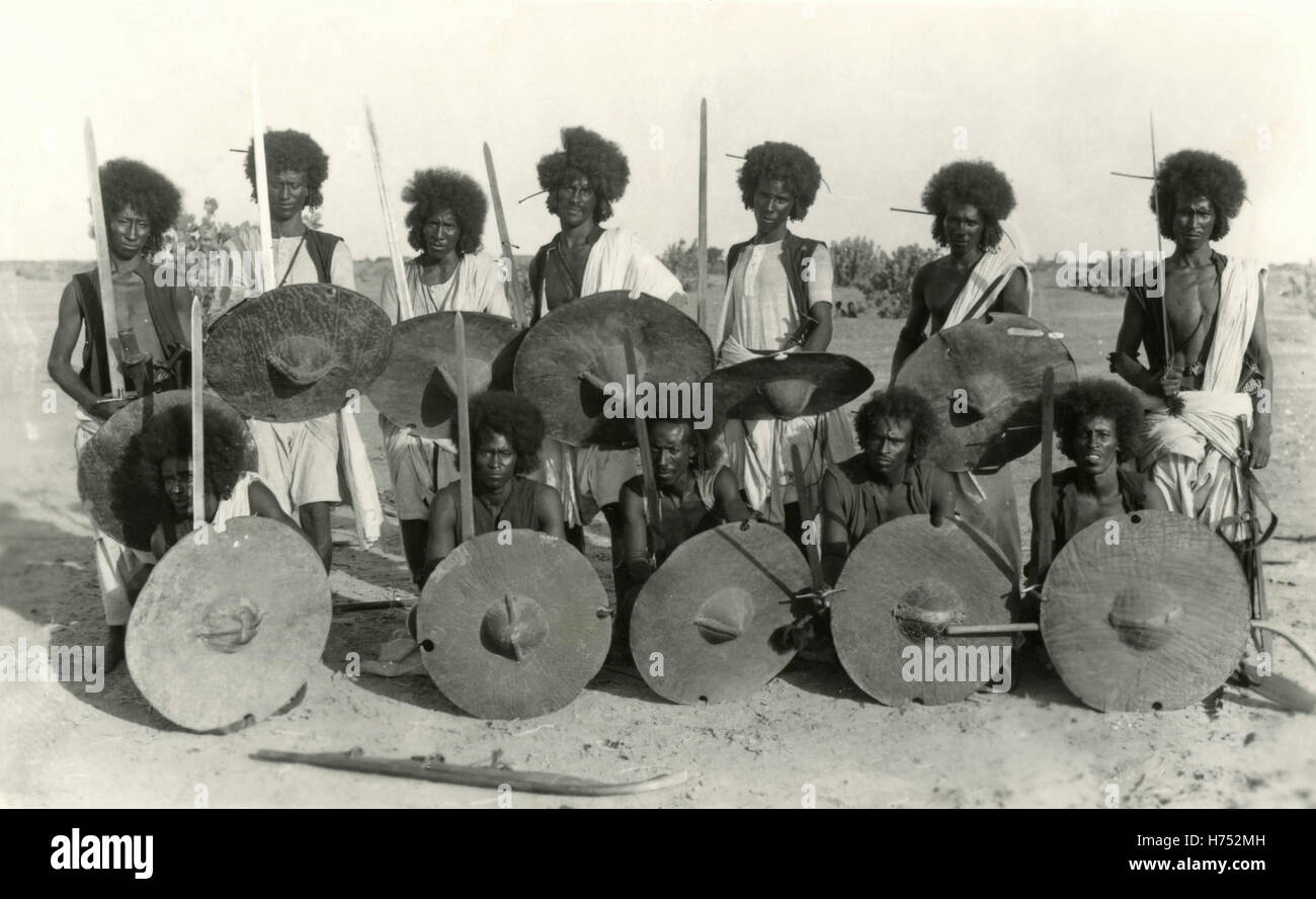 Guerrieri eritreo, Africa Foto Stock