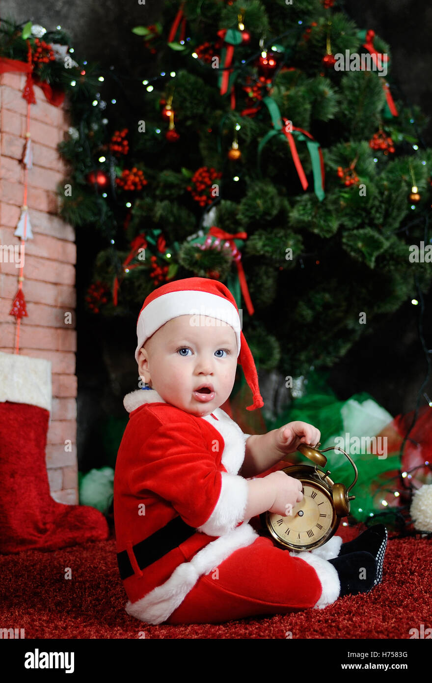 Bimbi vestiti da shop babbo natale