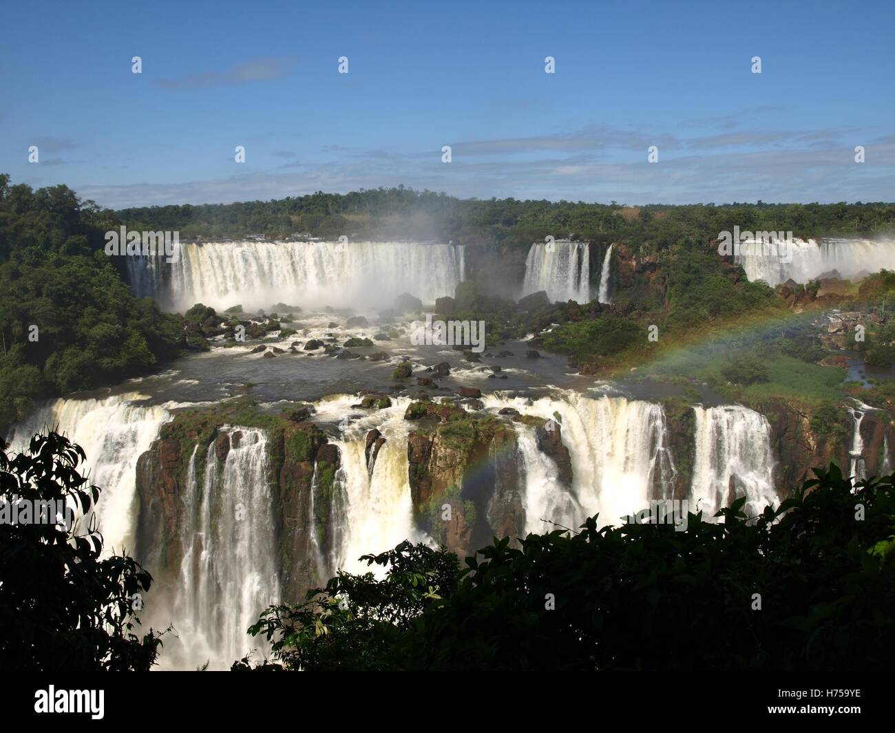 Iguassu Falls - UNESCO World Heritage Site - sul confine del Brasile, Argentina e Paraguay Foto Stock