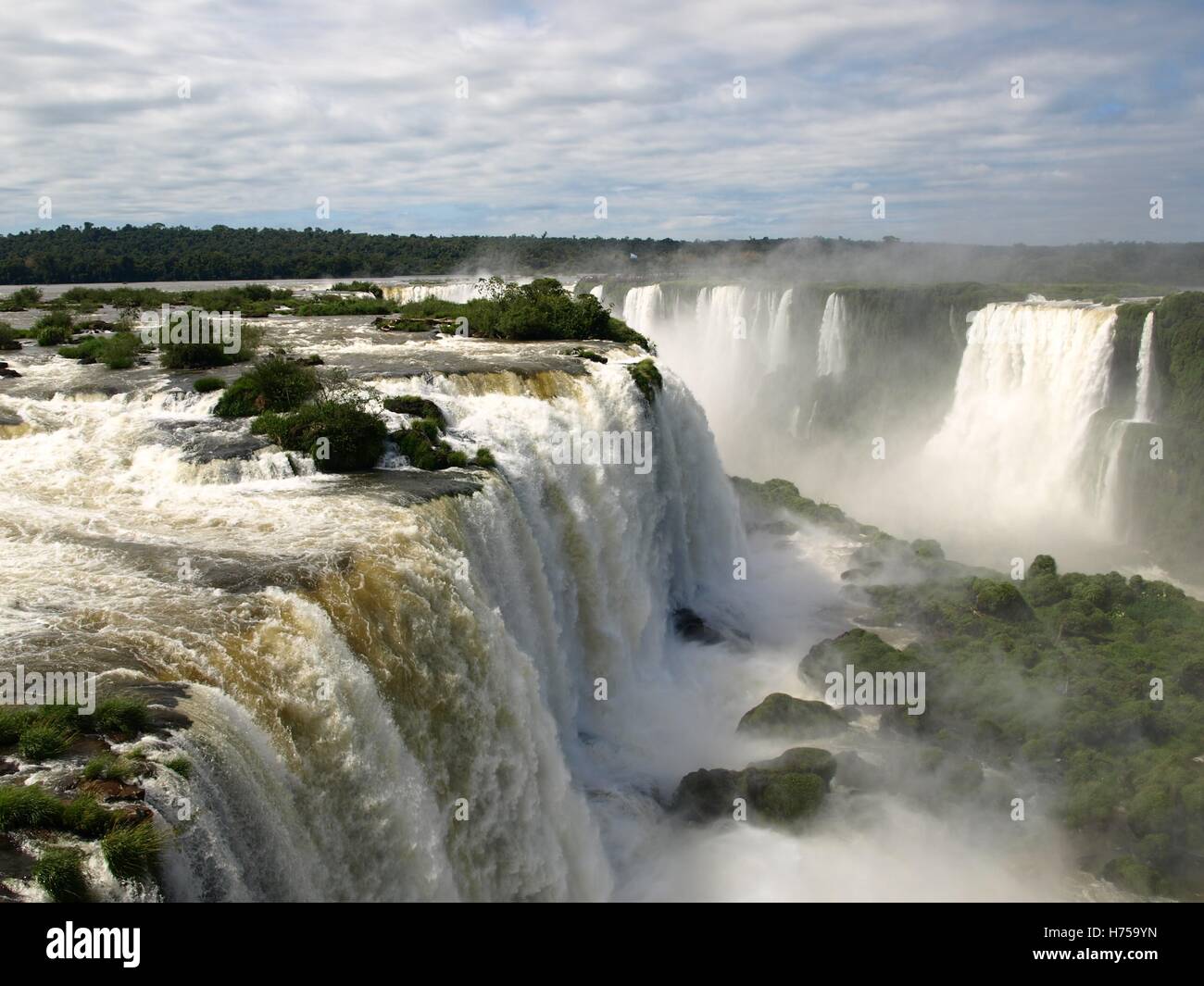 Iguassu Falls - UNESCO World Heritage Site - sul confine del Brasile, Argentina e Paraguay Foto Stock