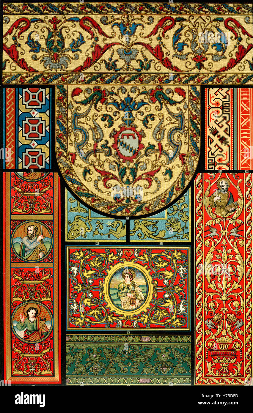 Ornamentenschatz 1887 Pittura e scultura: Rinascimento italiano Foto Stock