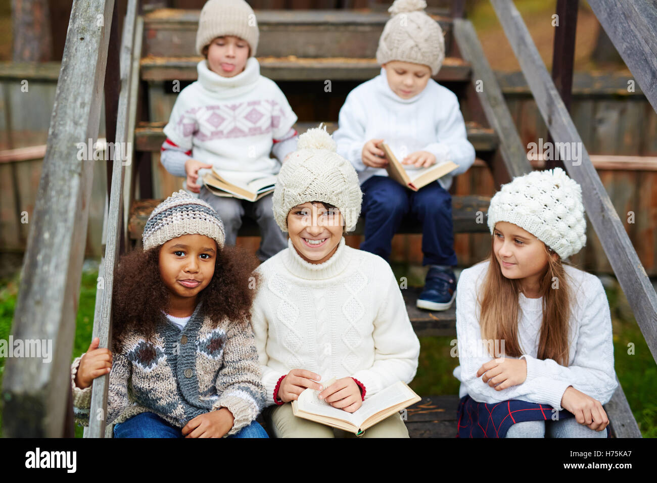 Clever kids Foto Stock