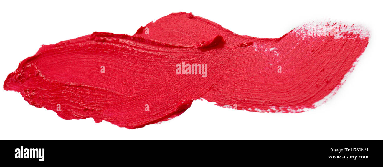 Rossetto rosso corsa isolata su uno sfondo bianco. Foto Stock