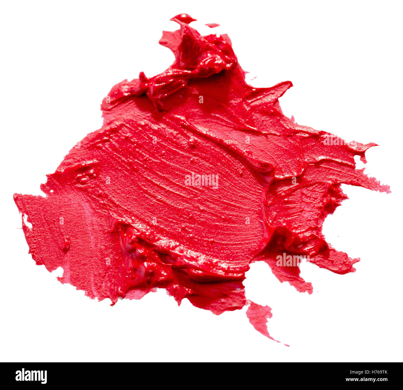 Rossetto rosso corsa isolata su uno sfondo bianco. Foto Stock