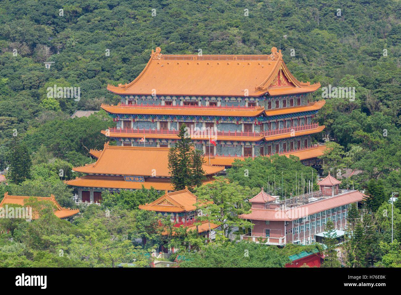 Il Monastero Po Lin nell'Isola di Lantau, Hongkong Foto Stock