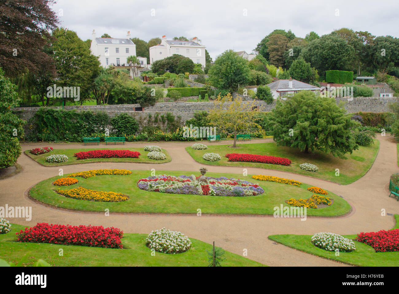 Candie Gardens, St. Peter Port Guernsey Foto Stock