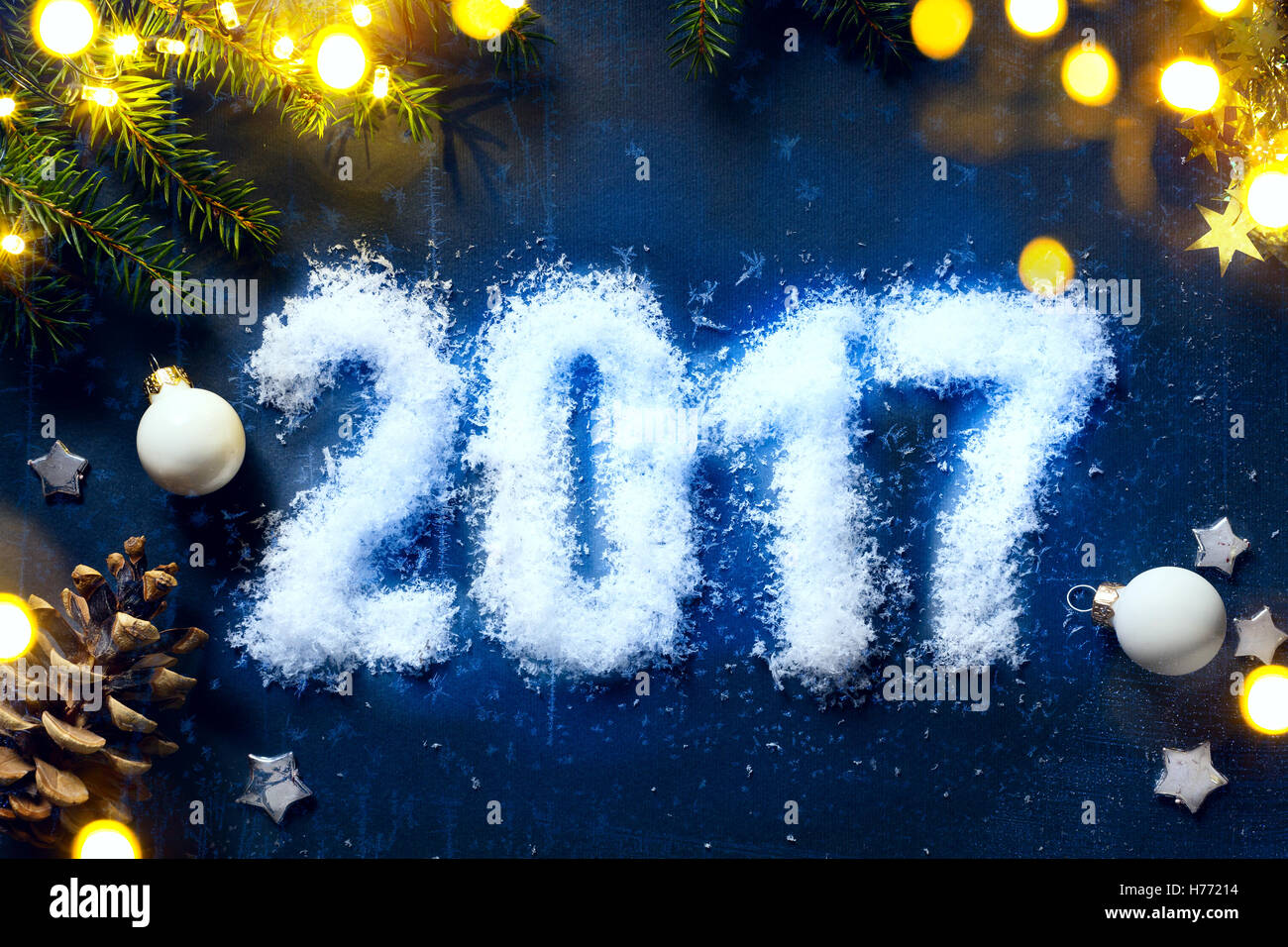 Arte 2017 happy New Years Eve sfondo Foto Stock