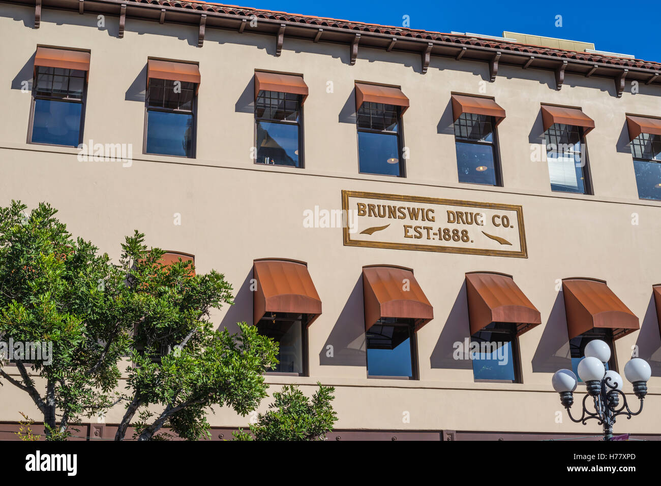 Brunswig Drug Company Edificio, Gaslamp Quarter, San Diego, California, USA. Foto Stock