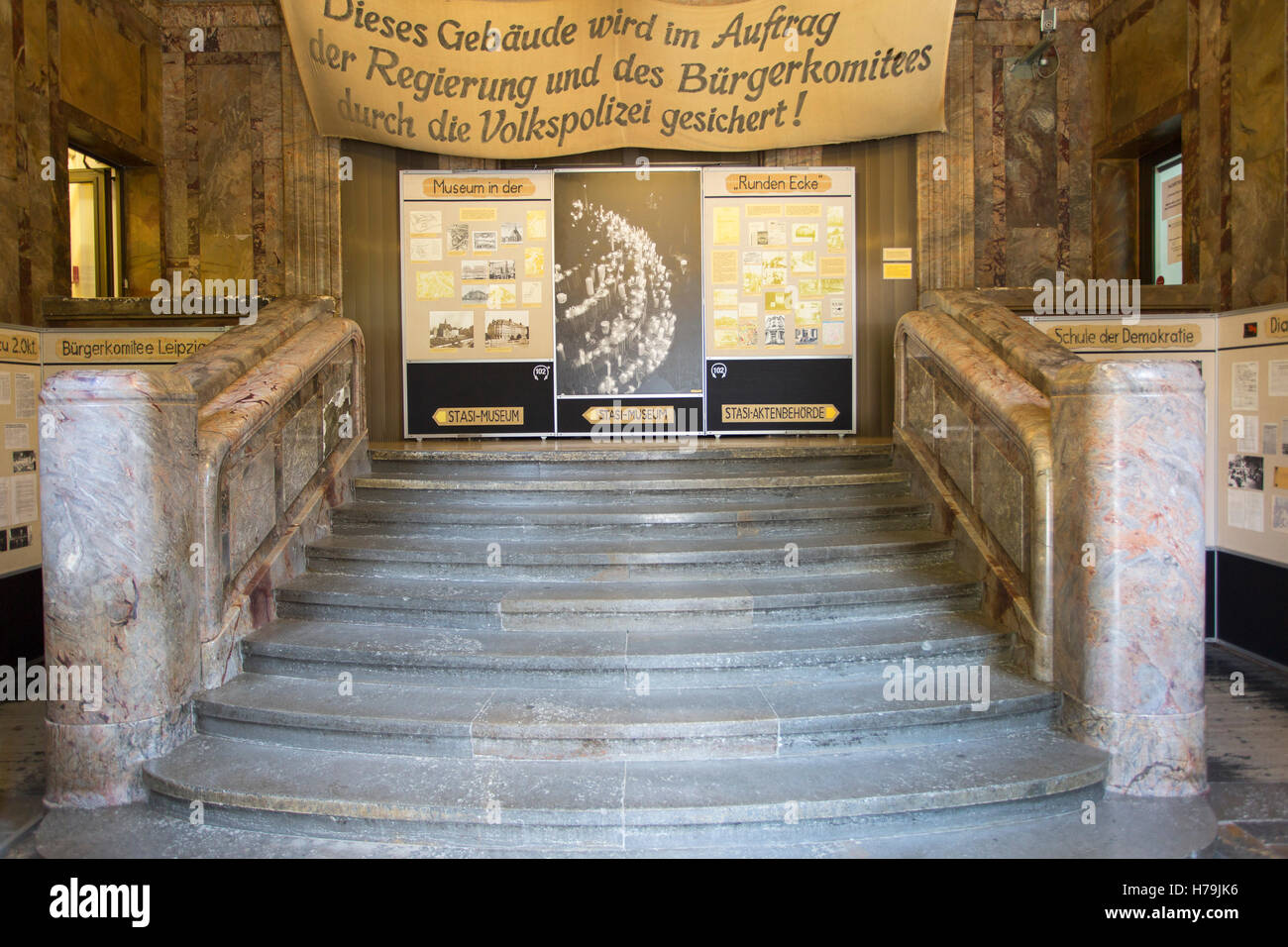 Runde Ecke (ex sede della Stasi), Lipsia, Sassonia, Germania Foto Stock