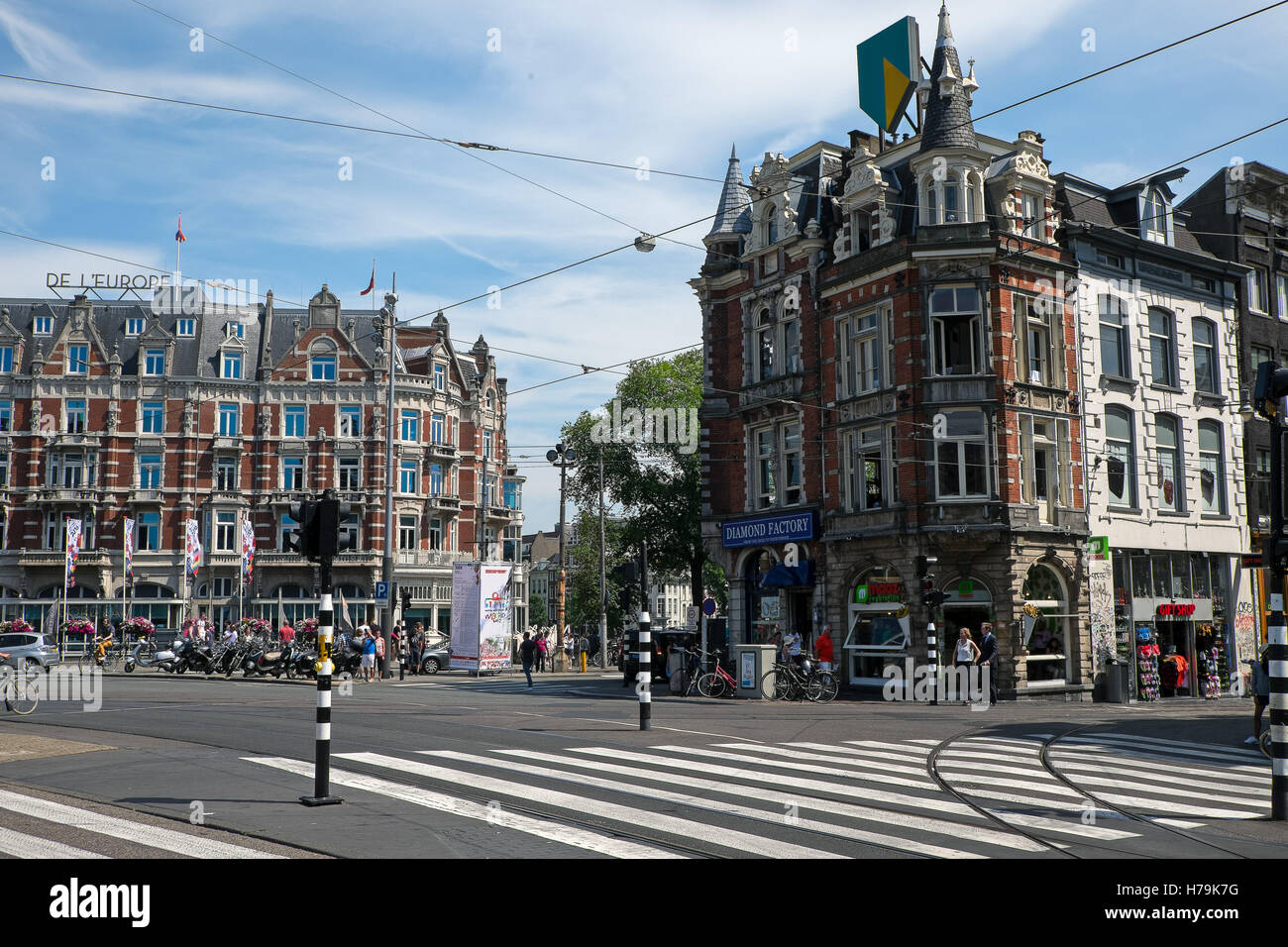 Le strade di Amsterdam, Paesi Bassi Foto Stock