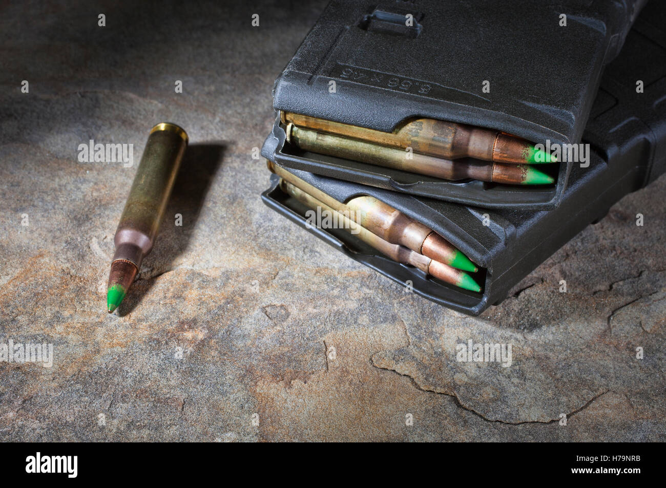 8 Borsa per munizioni con borchie proiettile fucile rotonde .222-308