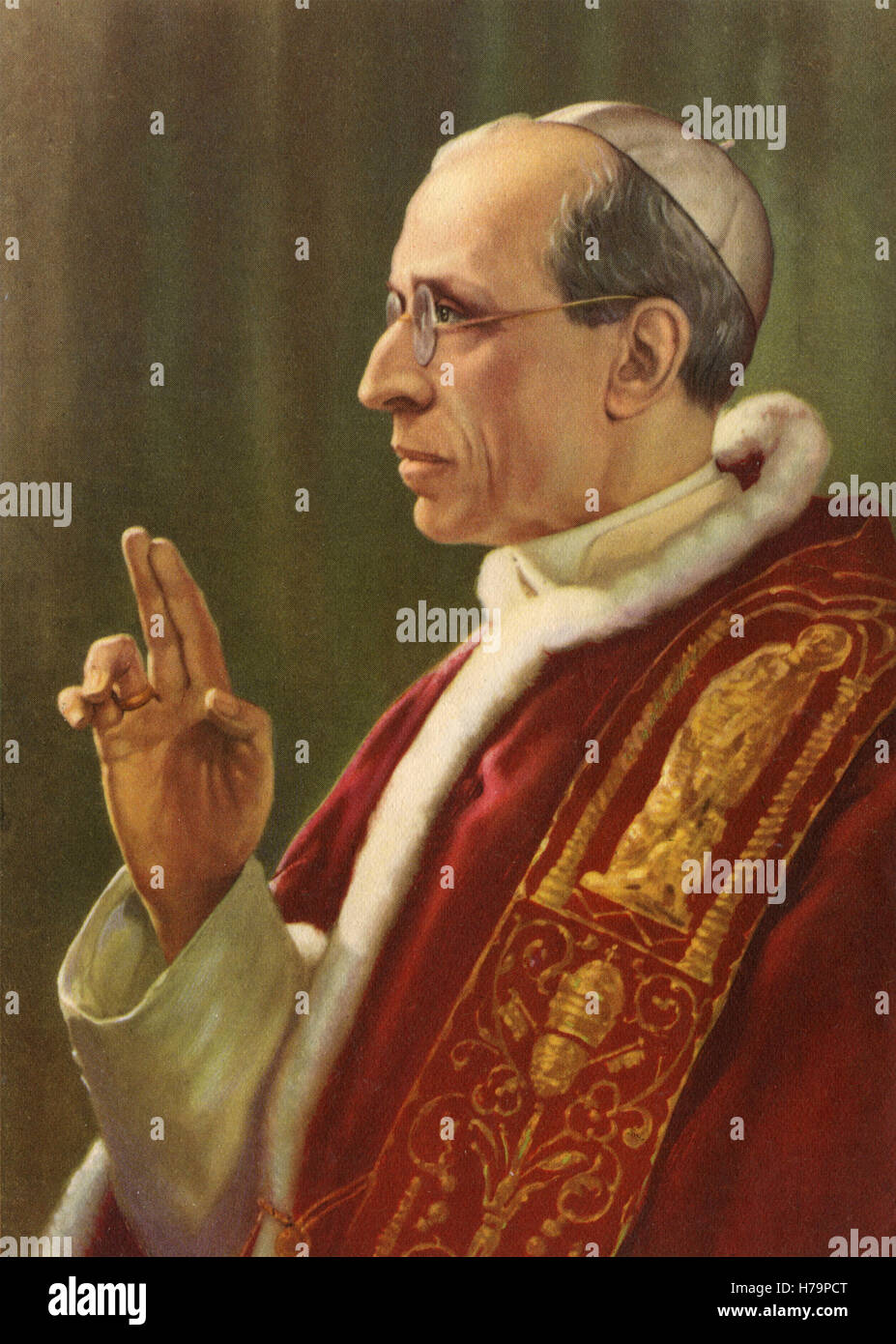 Ritratto di papa Pacelli Pio XII Foto Stock