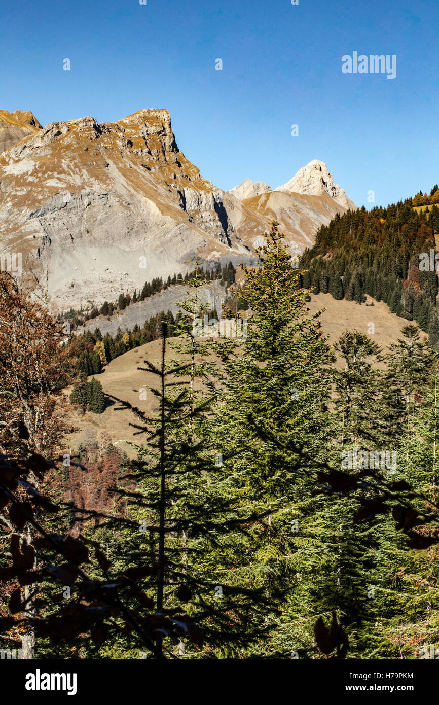 Les Aravis a caduta Foto Stock