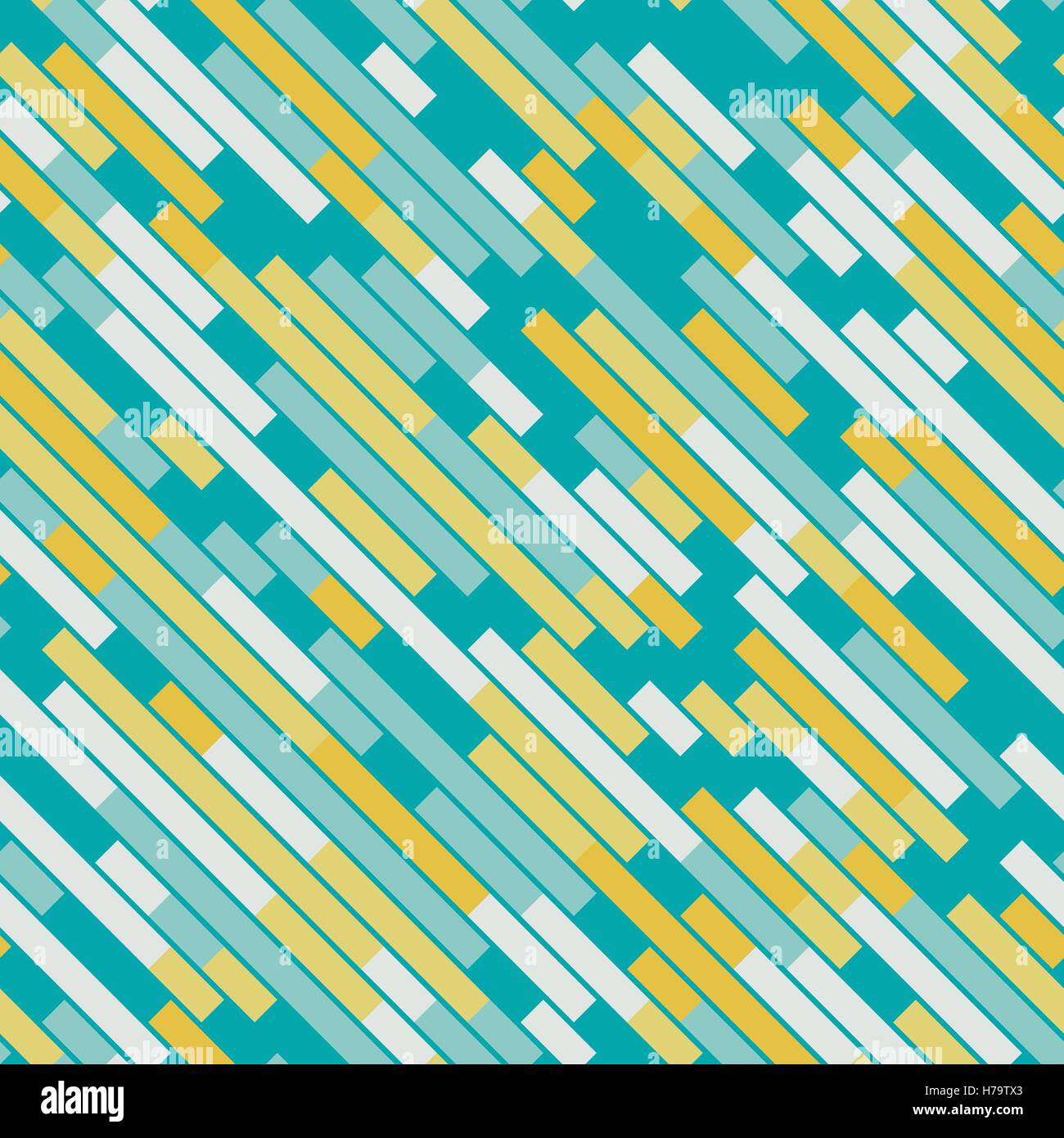 Vettore parallelo senza giunture rettangolo geometrico le linee diagonali Pattern In Teal e giallo Illustrazione Vettoriale