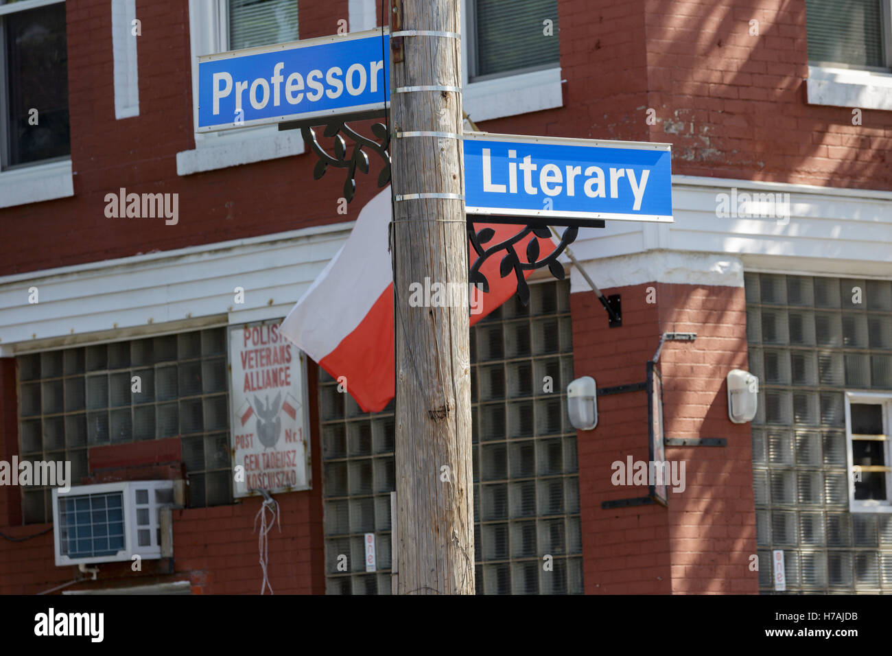 In corrispondenza della zona di spigolo di professore e letteraria, Tremont distretto, Cleveland, Ohio, USA. Foto Stock