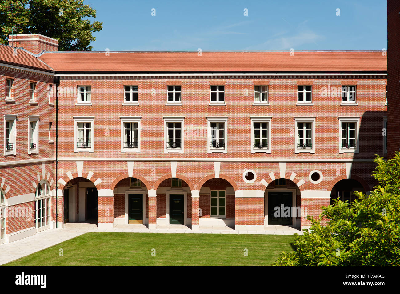 La facciata esterna della signora Margaret Hall di Oxford, England, Regno Unito Foto Stock