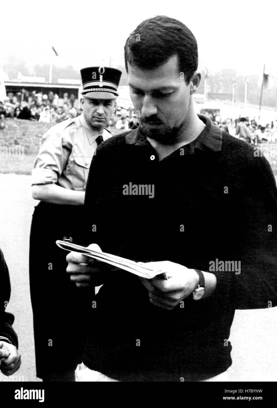 1959 Jo svedese Bonnier motor racing driver GP olandese di Zandvoort Foto Stock