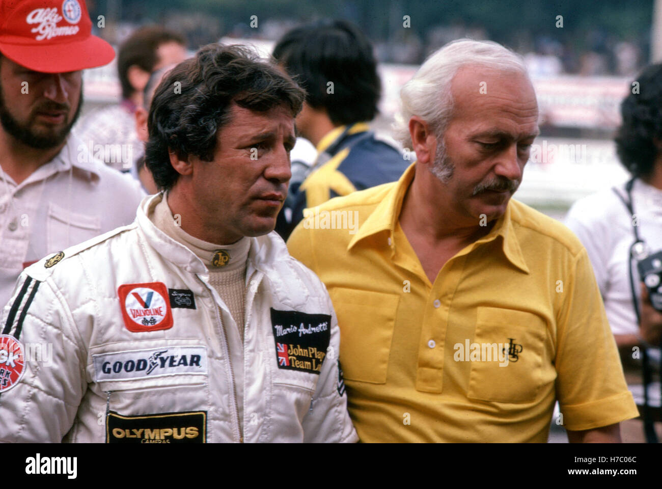 1978 Mario Andretti e Colin Chapman Foto Stock