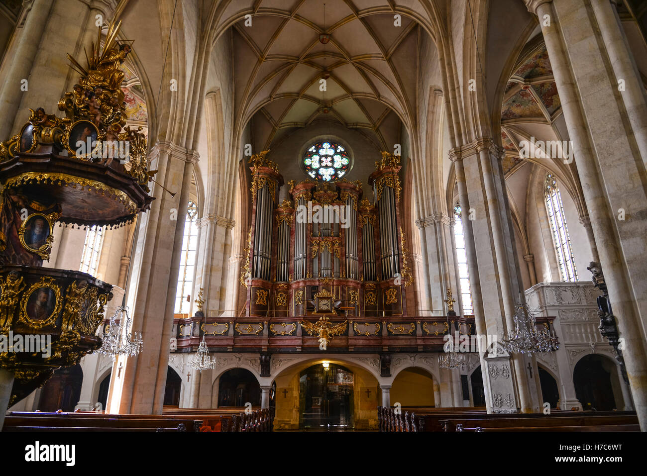 Interno del duomo di Graz, Graz, Austria Foto Stock