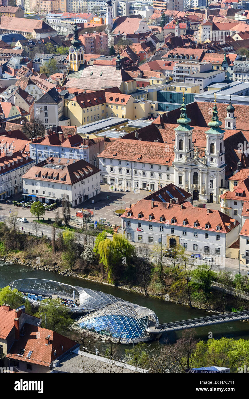 Vista sulla città di Graz, Garz, Austria Foto Stock