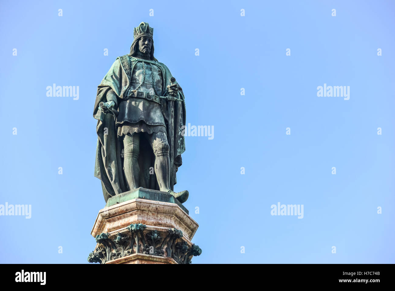 Statua di bronzo di Rudolf IV, Innsbruck, Austria Foto Stock