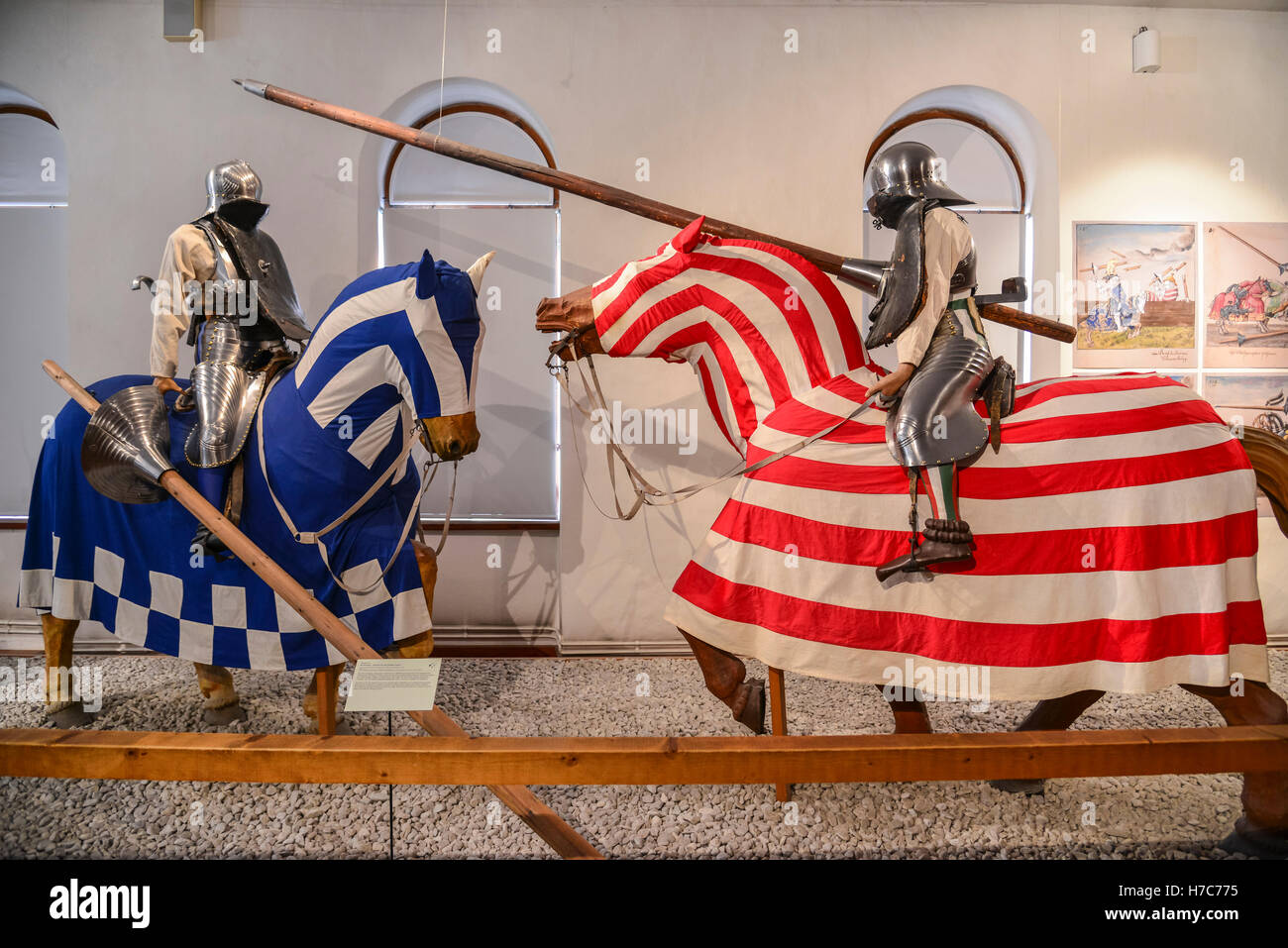 Interno di Ambras Castlet, Innsbruck, Austria Foto Stock