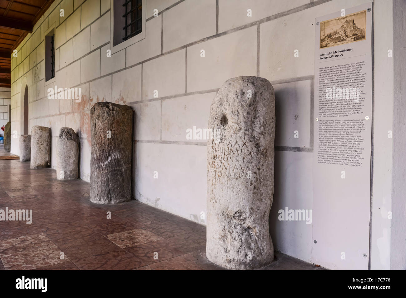 Interno di Ambras Castlet, Innsbruck, Austria Foto Stock