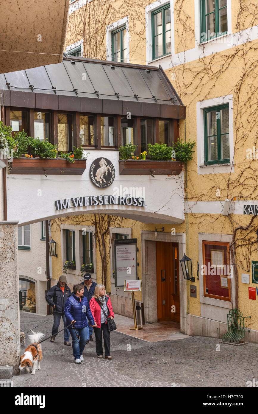 Vista sulla città di St. Wolfgang, Austria Foto Stock