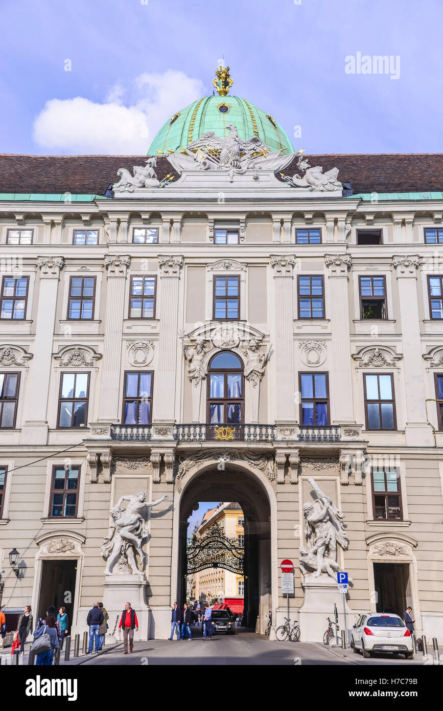 Il Palazzo Imperiale Hofburg di Vienna, Austria Foto Stock
