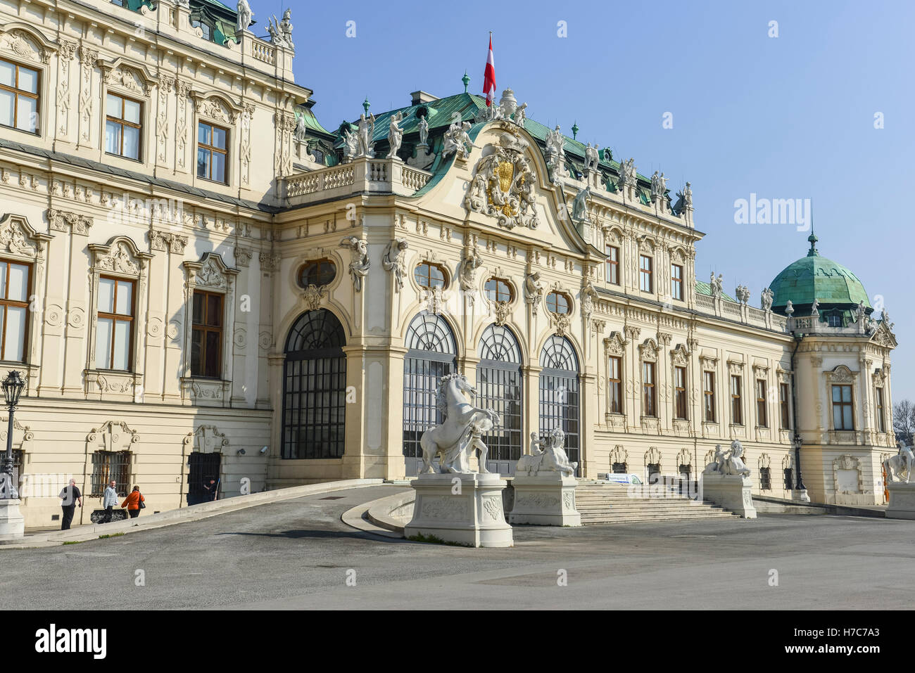 Il Palazzo del Belvedere di Vienna, Austria Foto Stock