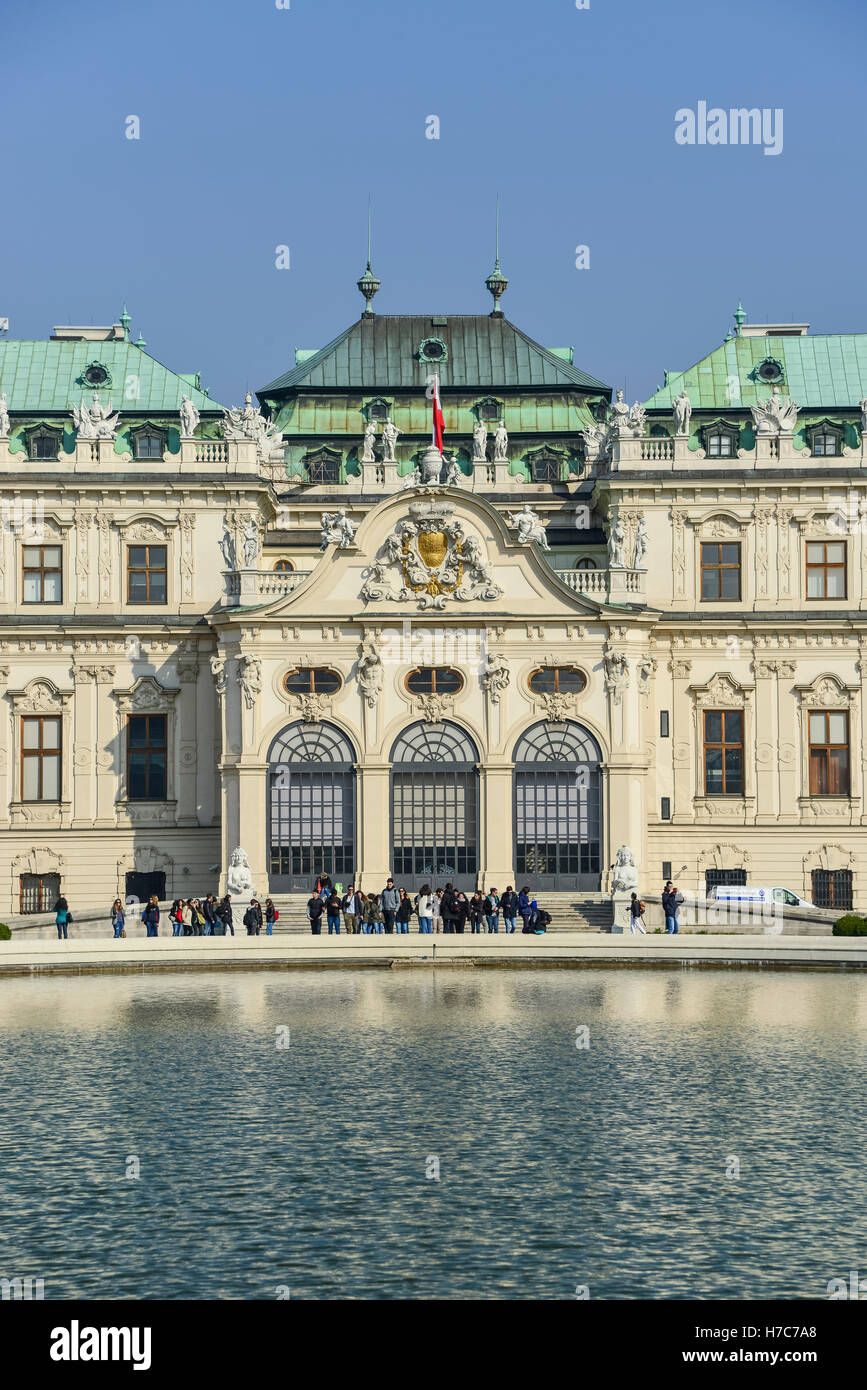 Il Palazzo del Belvedere di Vienna, Austria Foto Stock