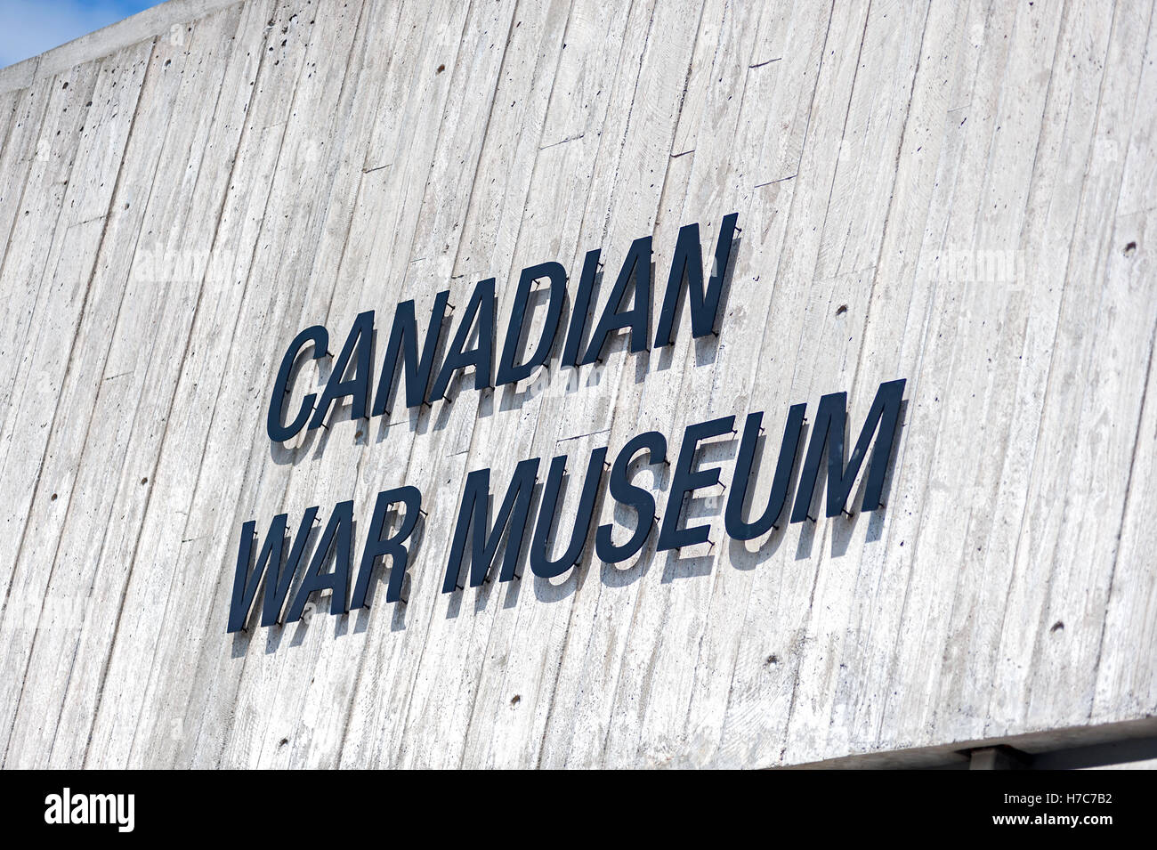 Canada Museo della Guerra segno Foto Stock