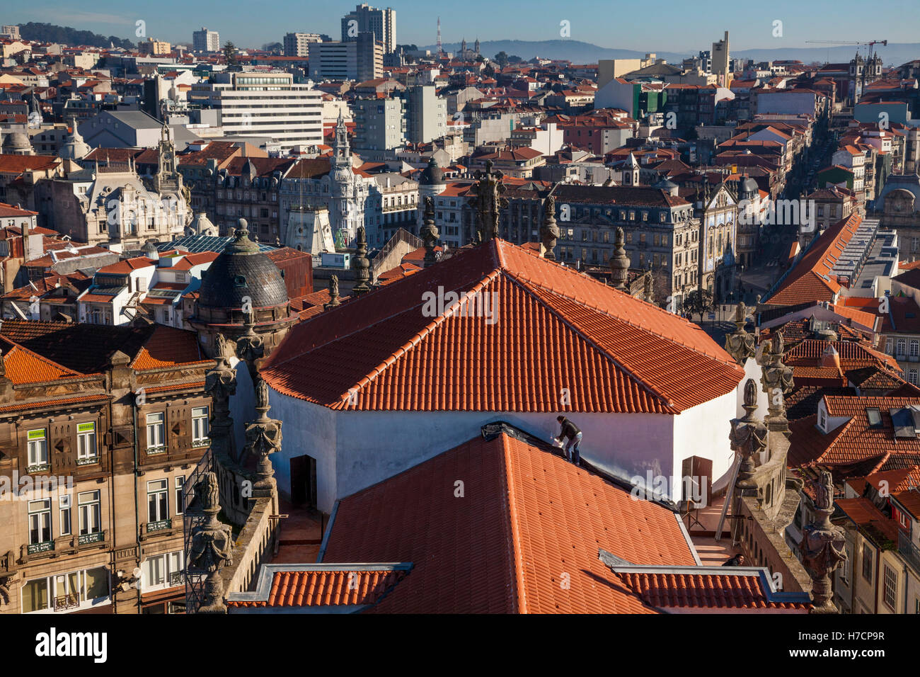 Skyline della città di Porto, un patrimonio UNESCO Città del sito, Portogallo, Europa Foto Stock