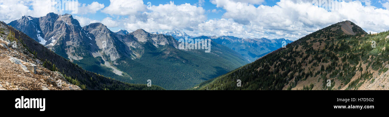 Vista panoramica di North Cascades montagne. Washington, Stati Uniti d'America. Foto Stock