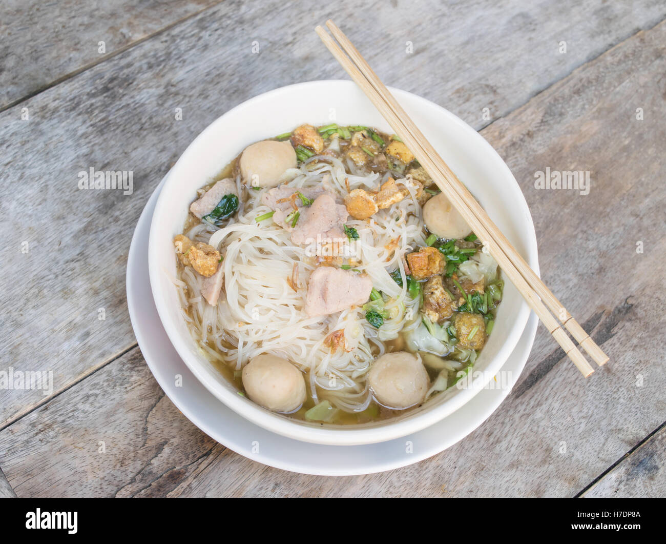 Thai noodle soup, famoso cibo stile settentrionale Foto Stock