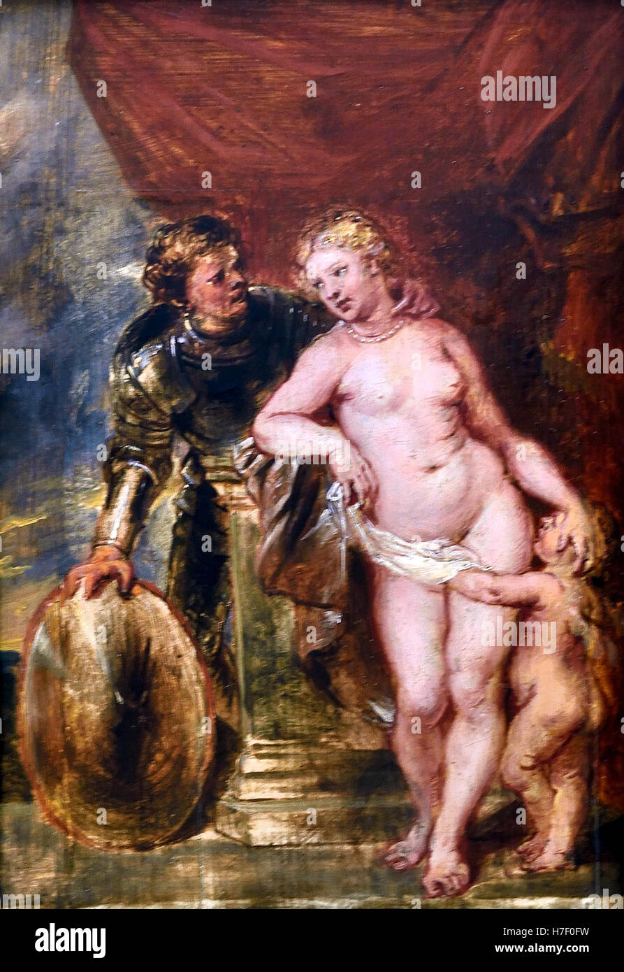 Greco, Grecia, dio, dea, mitologia, Mito, miti, romano, Marte Venere e Cupido di Peter Paul Rubens 1577-1640 Belgio fiammingo belga Foto Stock
