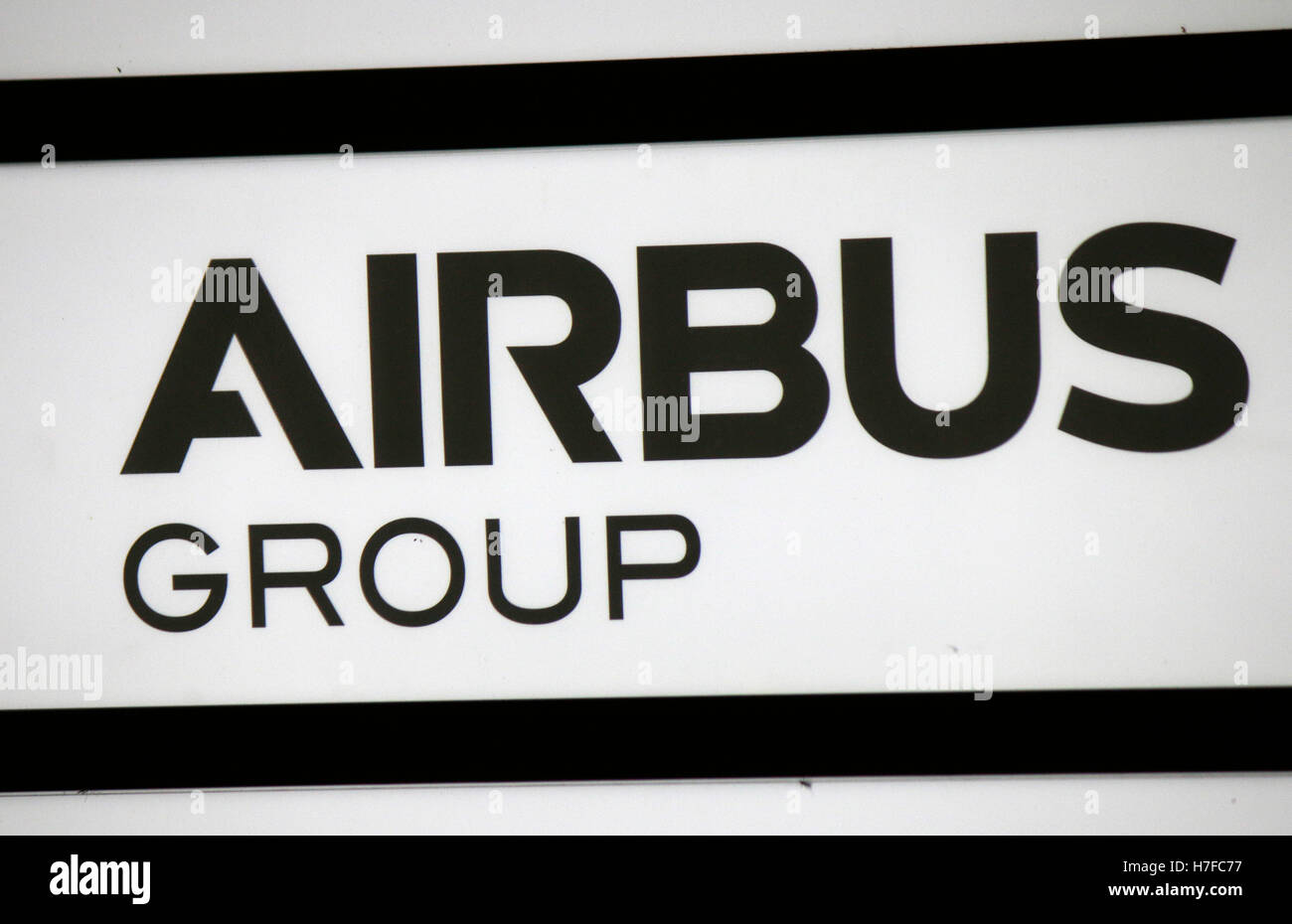 Das Logo der Marke 'Airbus Gruppo", Berlino. Foto Stock