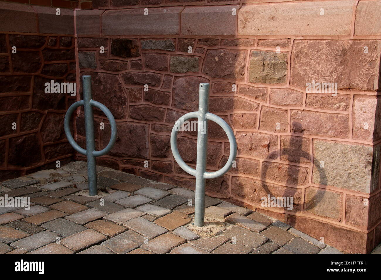 Bike post ombre Foto Stock