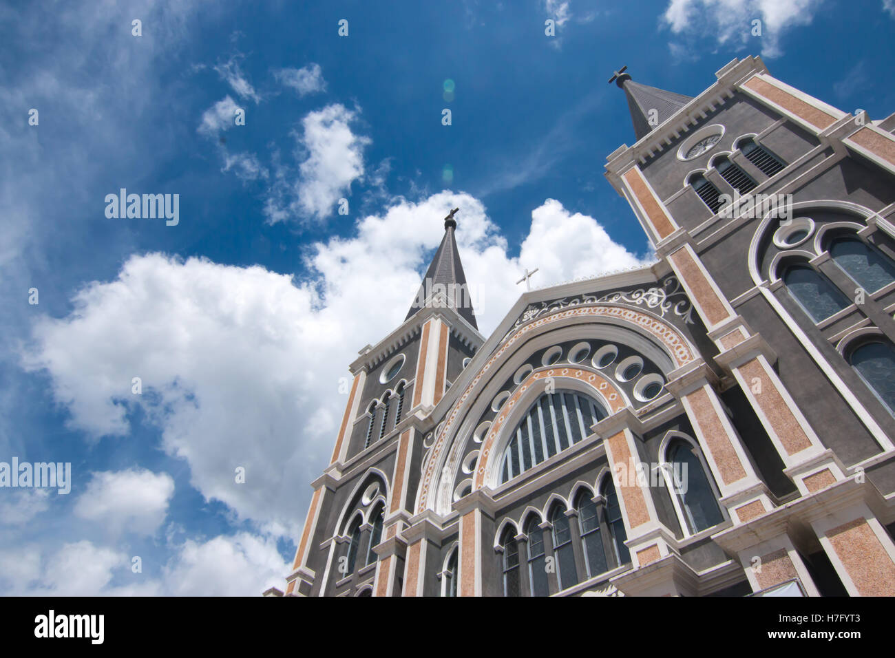 Cattedrale dell Immacolata Concezione della diocesi di cattolico romano di Chanthaburi, Thailandia Foto Stock