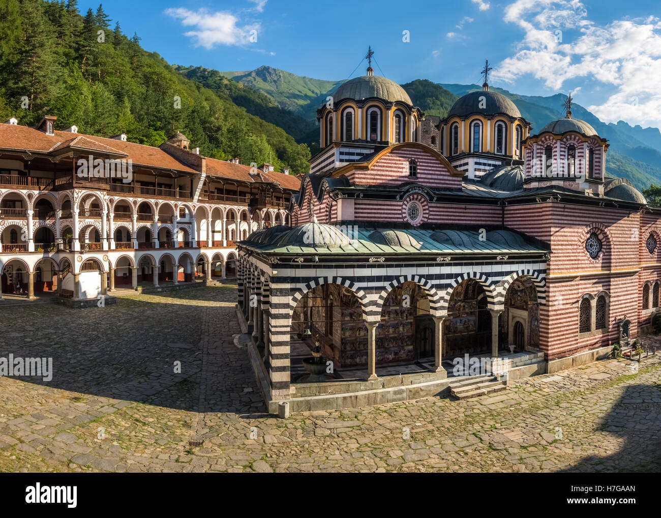 Il monastero di Rila, Bulgaria. Foto Stock